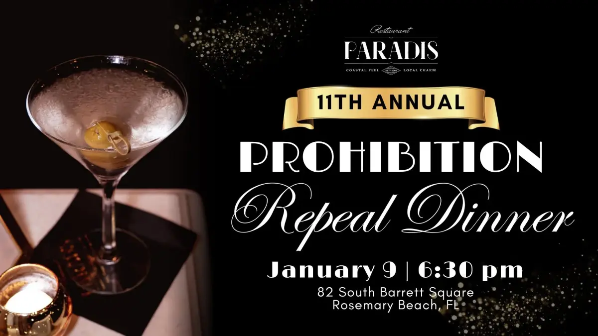 Restaurant Paradis Prohibition Repeal Dinner