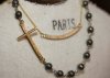 3 Pyrite necklace with Gold cross and bar.jpeg