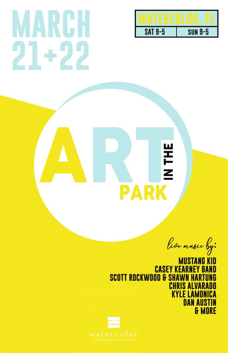 Art In The Park At Watercolor Mar 21-22 | Sowal.com